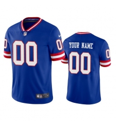 Men's New York Giants Customized Royal Vapor Untouchable Classic Retired Player Stitched Jersey
