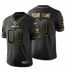 Men Women Youth Toddler New York Jets Custom Men Nike Black Golden Limited NFL 100 Jersey