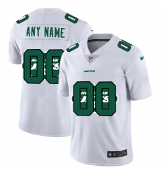 Men Women Youth Toddler New York Jets Custom White Men Nike Team Logo Dual Overlap Limited NFL Jersey