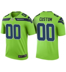 Men Women Youth Seattle Seahawks Green Custom Color Rush Legend NFL Nike Limited Jersey