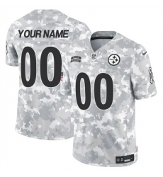 Men Pittsburgh Steelers Active Player Custom 2024 F U S E Arctic Camo Salute To Service Limited Stitched Football Jersey