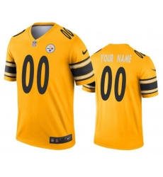 Men Women Youth Pittsburgh Steelers Customized Gold Inverted Legend Stitched Jersey