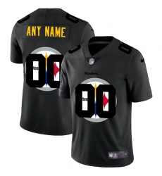 Men Women Youth Toddler Pittsburgh Steelers Custom Men Nike Team Logo Dual Overlap Limited NFL Jerseyey Black
