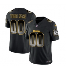 Men Women youth Pittsburgh Steelers Active Player Custom Black 2023 F U S E  Smoke Vapor Untouchable Limited Stitched Jersey