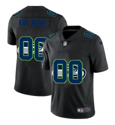 Men Women Youth Toddler Seattle Seahawks Custom Men Nike Team Logo Dual Overlap Limited NFL Jerseyey Black