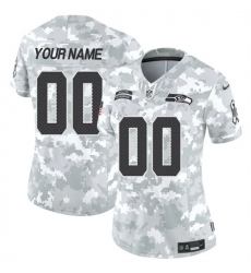 Women Seattle Seahawks Active Player Custom 2024 F U S E Arctic Camo Salute To Service Limited Stitched Football Jersey