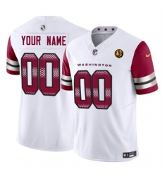 Men Women youth Washington Commanders Active Player Custom White 2023 F U S E  With John Madden Patch Vapor Limited Stitched Football Jersey