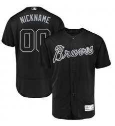 Men Women Youth Toddler All Size Atlanta Braves Majestic 2019 Players Weekend Flex Base Authentic Roster Custom Black Jersey