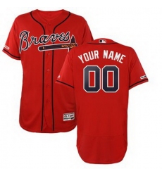 Men Women Youth Toddler All Size Atlanta Braves Red Customized 150th Patch Flexbase Jersey