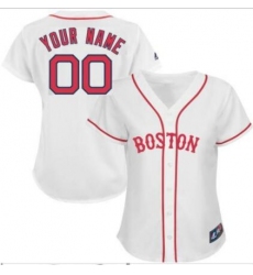 Men Women Youth All Size Boston Red Sox Majestic White Home Cool Base Custom Jersey I