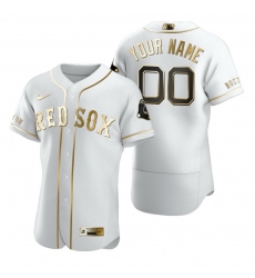Men Women Youth Toddler Boston Red Sox Custom Nike White Gold 2020 Stitched MLB Flex Base Jersey