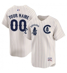 Men Chicago Cubs Active Player Custom Cream Pinstripe Special Vapor Premier Limited Stitched Baseball Jersey