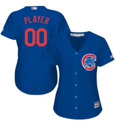 Men Women Youth All Size Chicago Cubs Majestic Royal Blue Alternate Cool Base Custom Jersey