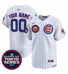 Men Women Youth Chicago Cubs Active Player Custom White 2025 Tokyo Series Limited Stitched Baseball Jersey