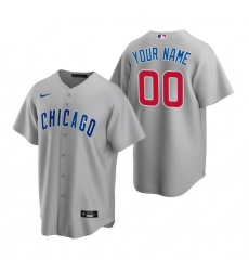Men Women Youth Toddler All Size Chicago Cubs Custom Nike Gray Stitched MLB Cool Base Road Jersey