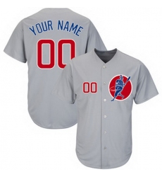 Men Women Youth Toddler All Size Chicago Cubs Gray Customized Cool Base New Design Jersey