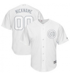Men Women Youth Toddler All Size Chicago Cubs Majestic 2019 Players Weekend Cool Base Roster Custom White Jersey