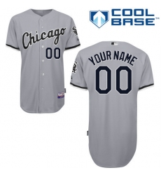 Men Women Youth All Size Chicago White Sox Cool Base Custom Jersey Grey 3