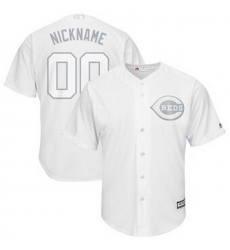 Men Women Youth Toddler All Size Cincinnati Reds Majestic 2019 Players Weekend Cool Base Roster Custom White Jersey