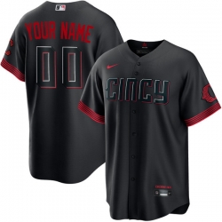 Men Women Youth Toddler CINCINNATI REDS Custom Stitched Jersey Black