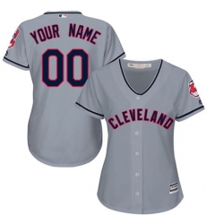 Men Women Youth All Size Cleveland Indians Majestic Grey Home Cool Base Custom Jersey