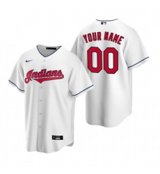 Men Women Youth Toddler All Size Cleveland Indians Custom Nike White Stitched MLB Cool Base Home Jersey