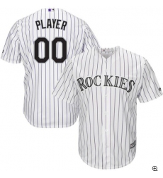Men Women Youth All Size Colorado Rockies Customized Cool Base Jersey White