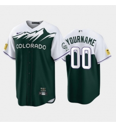 Men Women Youth Colorado Rockies Active Player Custom 2022 Green City Connect Stitched Baseball Jerseys