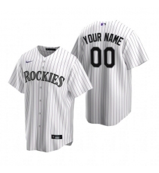 Men Women Youth Toddler All Size Colorado Rockies Custom Nike White Stitched MLB Cool Base Home Jersey