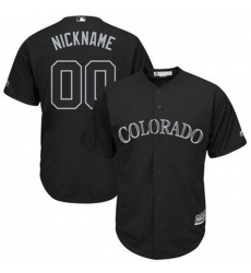 Men Women Youth Toddler All Size Colorado Rockies Majestic 2019 Players Weekend Cool Base Roster Custom Black Jersey