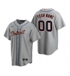 Men Women Youth Toddler All Size Detroit Tigers Custom Nike Gray Stitched MLB Cool Base Road Jersey