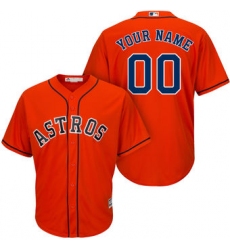 Men Women Youth All Size Houston Astros Majestic Cool Base Custom Jersey Orange 3