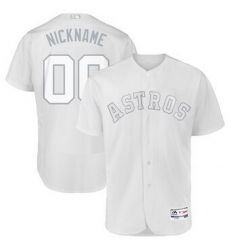Men Women Youth Toddler All Size Houston Astros Majestic 2019 Players Weekend Flex Base Authentic Roster Custom White Jersey