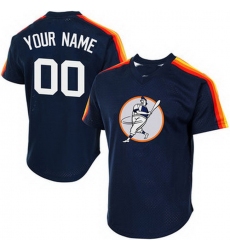 Men Women Youth Toddler All Size Houston Astros Navy Customized Throwback New Design Jersey