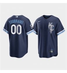 Men Women Youth Kansas City Royals Active Player Custom 2022 Navy City Connect Cool Base Stitched jersey