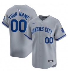 Men Women youth Kansas City Royals Active Player Custom Grey 2024 Away Limited Cool Base Stitched Baseball Jersey