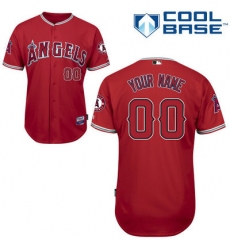 Men Women Youth All Size Los Angeles Angels Customized Cool Base Jersey Red 3