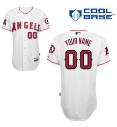 Men Women Youth All Size Los Angeles Angels Customized Cool Base Jersey White 3