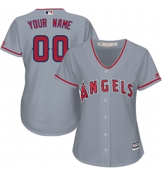 Men Women Youth All Size Los Angeles Angels Majestic Grey Home Cool Base Custom Jersey