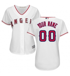 Men Women Youth All Size Los Angeles Angels Majestic White Home Cool Base Custom Jersey