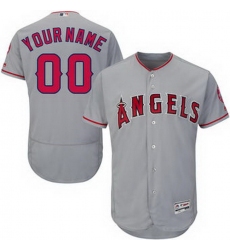 Men Women Youth All Size Los Angeles Angels of Anaheim Majestic Alternate Scarlet Flex Base Authentic Collection Custom Jersey Grey