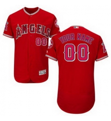 Men Women Youth All Size Los Angeles Angels of Anaheim Majestic Alternate Scarlet Flex Base Authentic Collection Custom Jersey Red