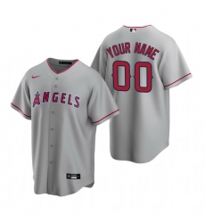 Men Women Youth Toddler All Size Los Angeles Angels Custom Nike Gray Stitched MLB Cool Base Road Jersey