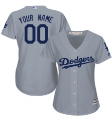 Men Women Youth All Size Los Angeles Dodgers Majestic Grey Home Cool Base Custom Jersey
