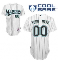Men Women Youth All Size Florida Miami Marlins Custom Cool Base Jersey White
