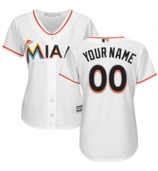 Men Women Youth All Size Miami Marlins Majestic White Home Cool Base Custom Jersey
