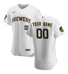 Milwaukee Brewers Custom Men Women youth Nike White Home 2020 Authentic Player MLB Jersey 