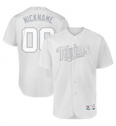 Men Women Youth Toddler All Size Minnesota Twins Majestic 2019 Players Weekend Flex Base Authentic Roster Custom White Jersey