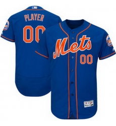 Men Women Youth All Size Flex Base New York Mets Majestic Royal 2017 Alternate Authentic Collection Custom Jersey Blue