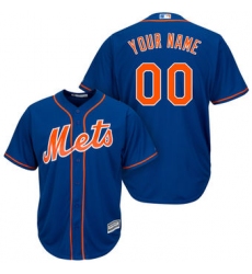 Men Women Youth All Size New York Mets Majestic Royal Cool Base Custom Jersey Blue 3